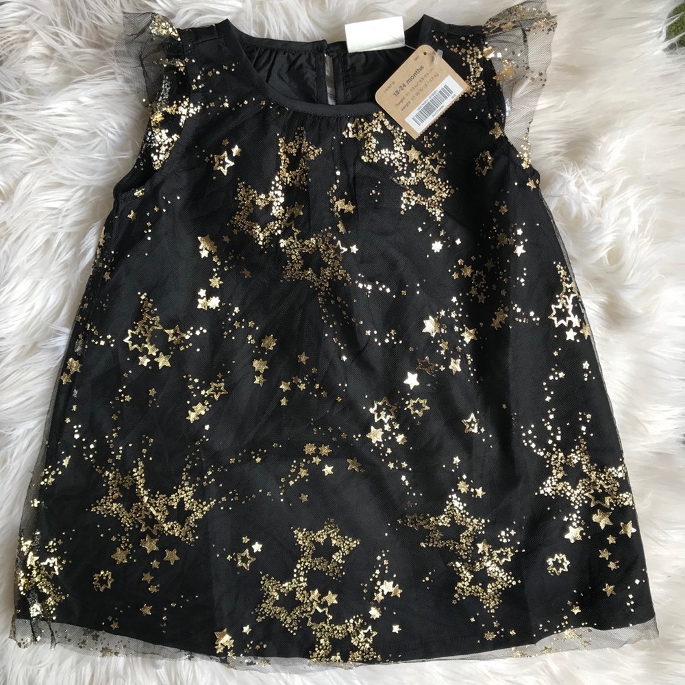 Black Tull + Golden stars dress
